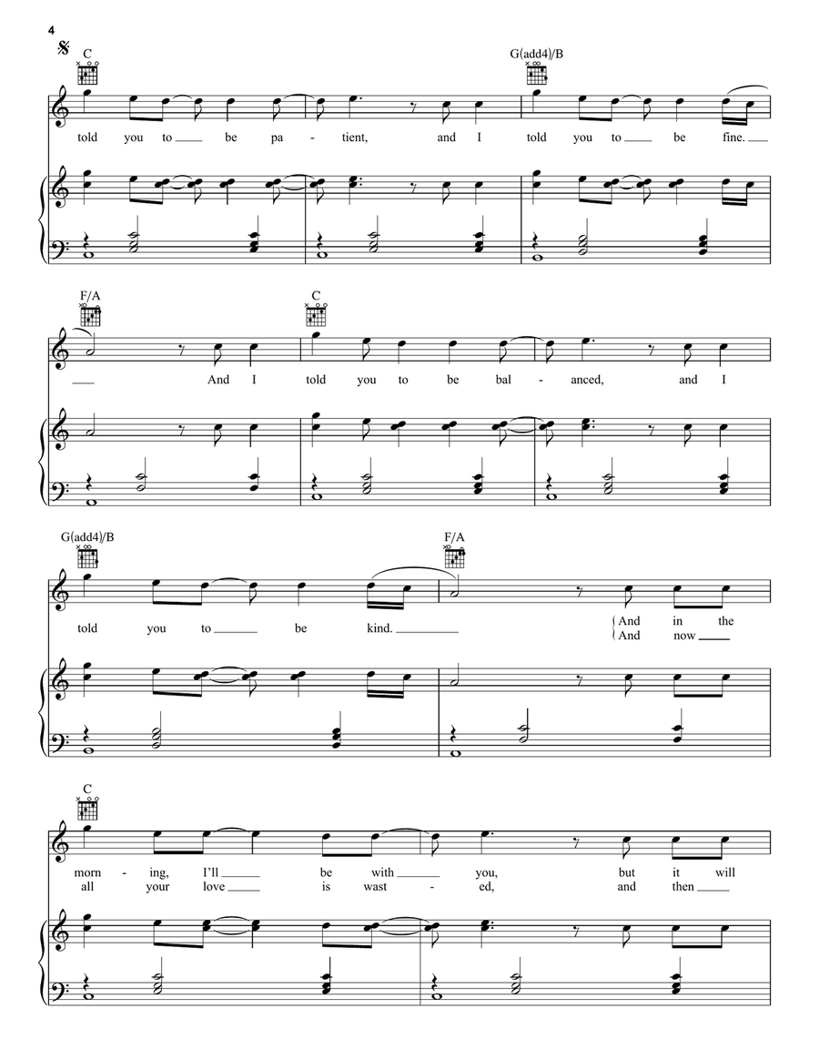 Skinny Love Acoustic Guitar scores gallery preview page 4
