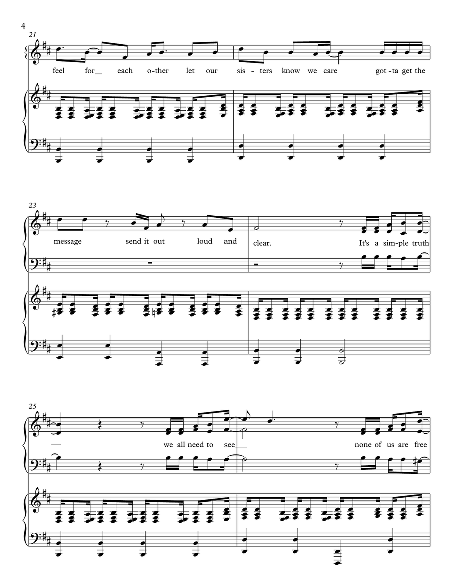 None Of Us Are Free 3-Part scores gallery preview page 4