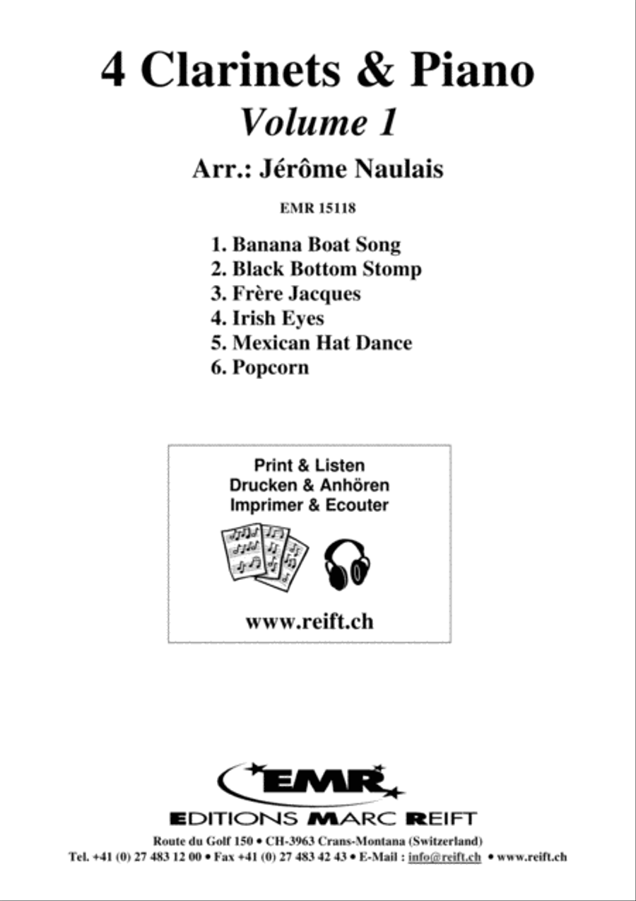 4 Clarinets & Piano Vol. 1 Clarinet scores gallery preview page 2