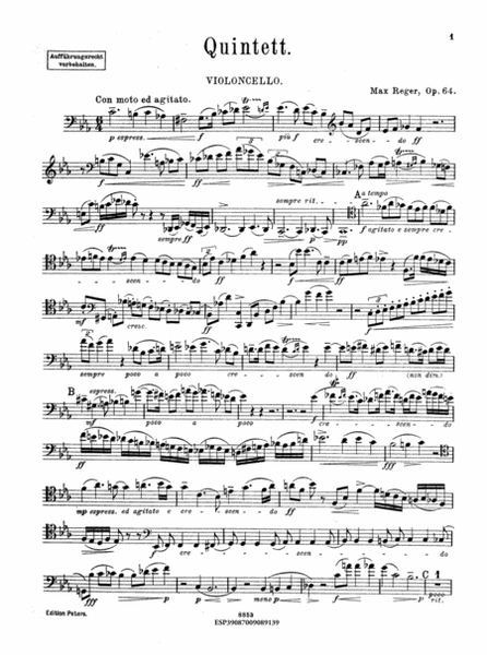 Quintett, C moll, fur Klavier, 2 Violinen, Viola u. Violoncello, op. 64