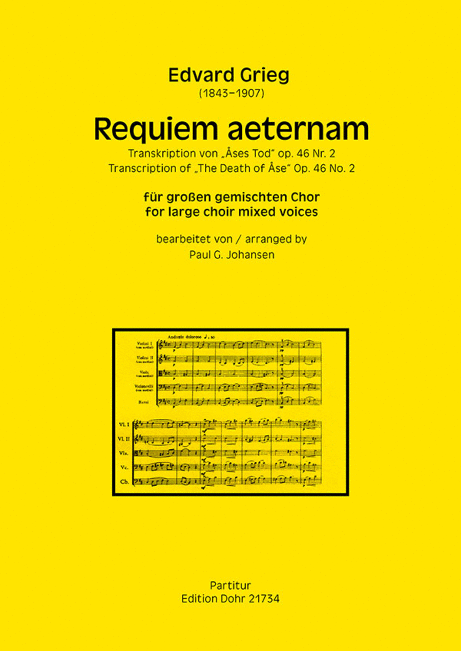 Requiem aeternam für großen gemischten Chor a cappella -Transkription von "Ases Tod" op. 46/2-