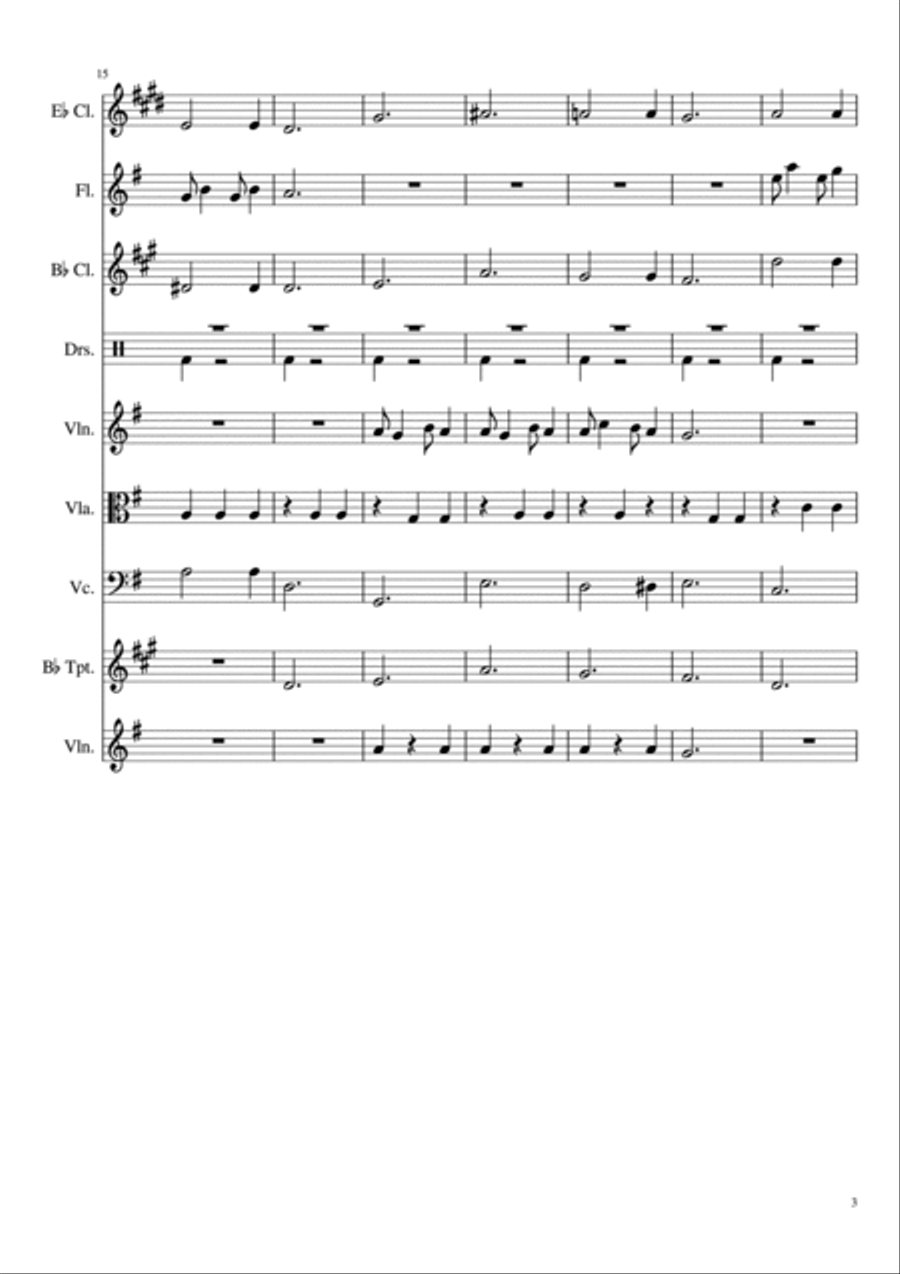 Bethena Waltz Small Ensemble scores gallery preview page 3