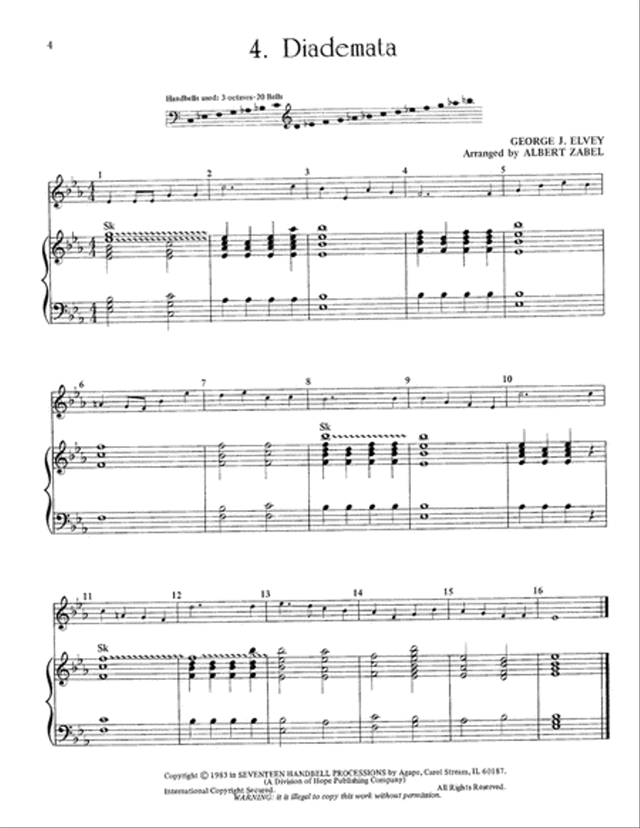 Seventeen Handbell Processions 3-Octaves scores gallery preview page 6