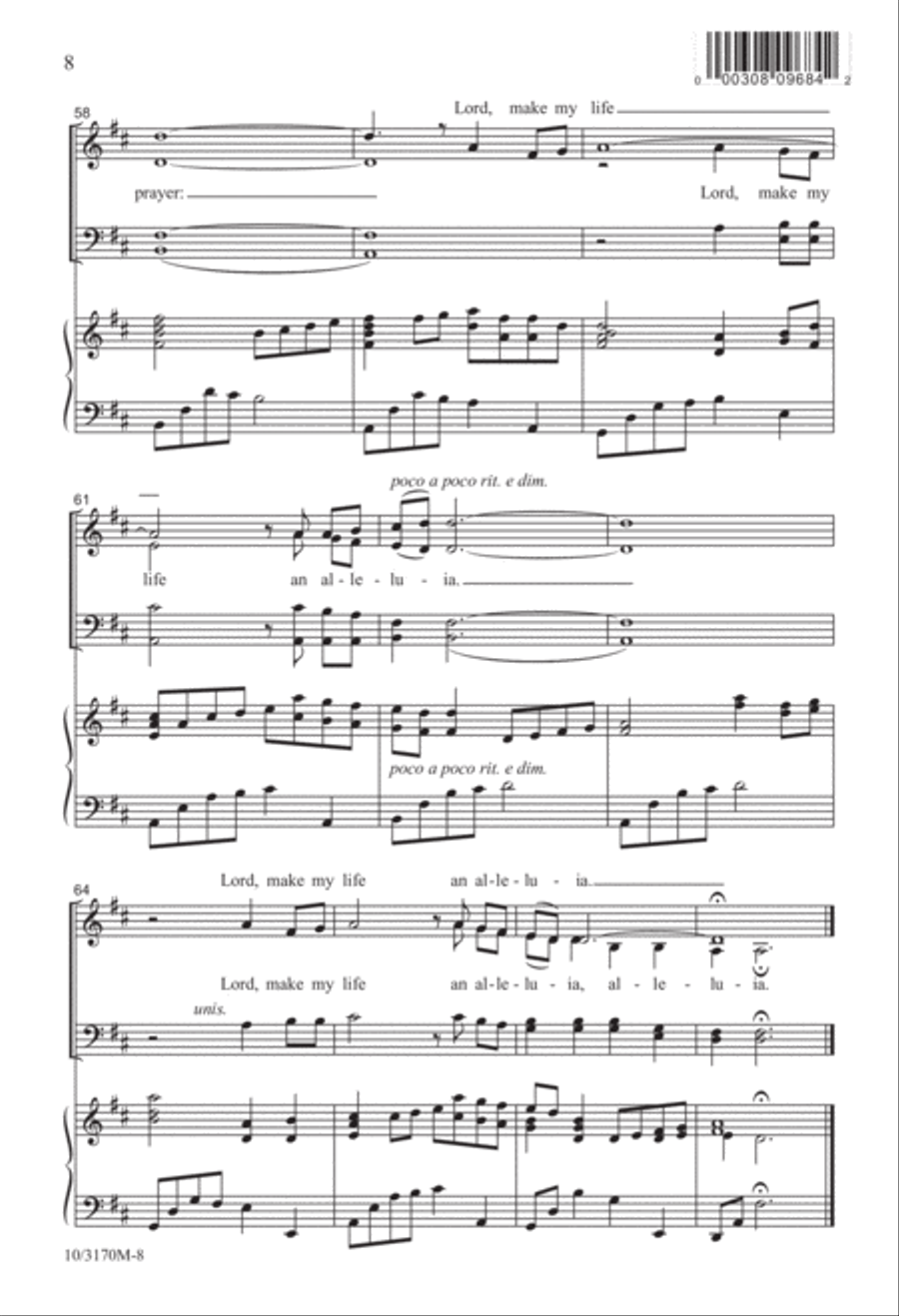 Make My Life an Alleluia 4-Part scores gallery preview page 8