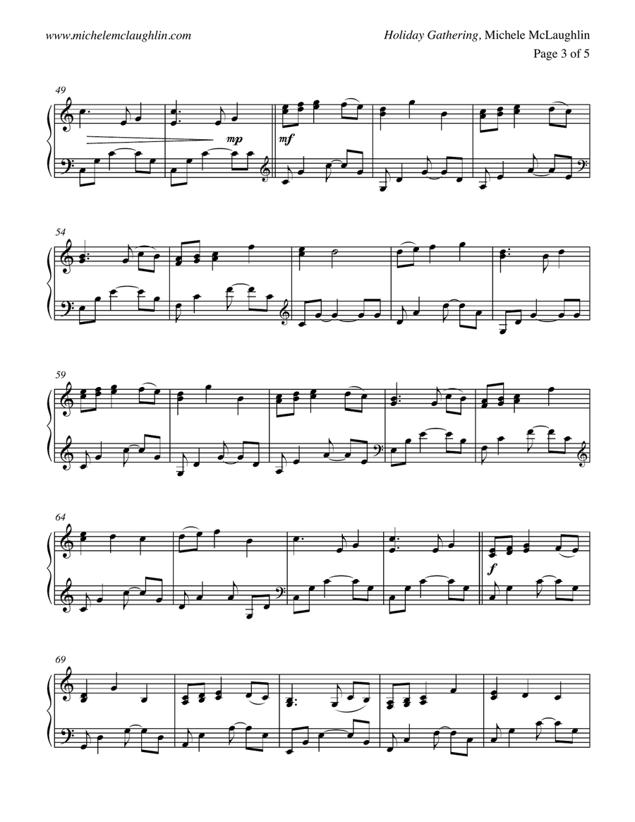 Holiday Gathering Piano Solo scores gallery preview page 3