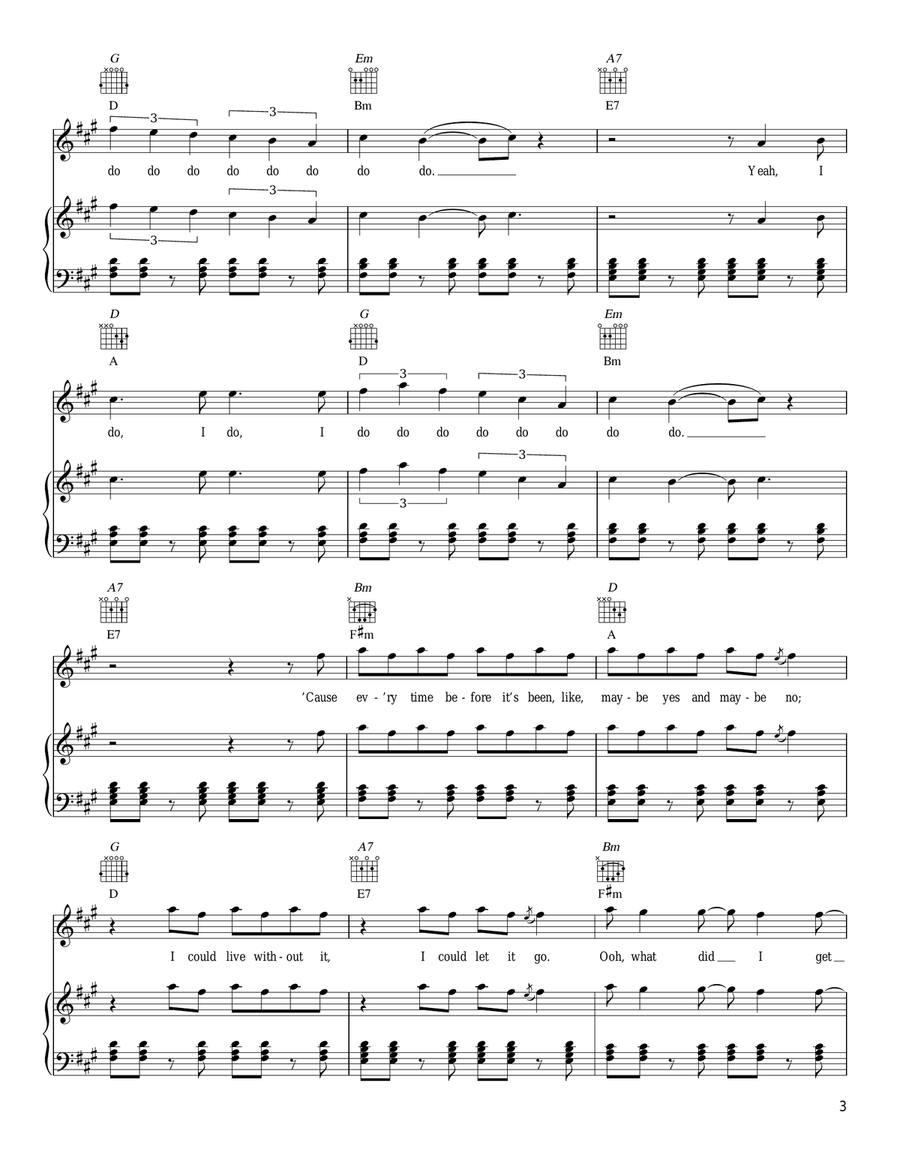 I Do Piano, Vocal, Guitar scores gallery preview page 3