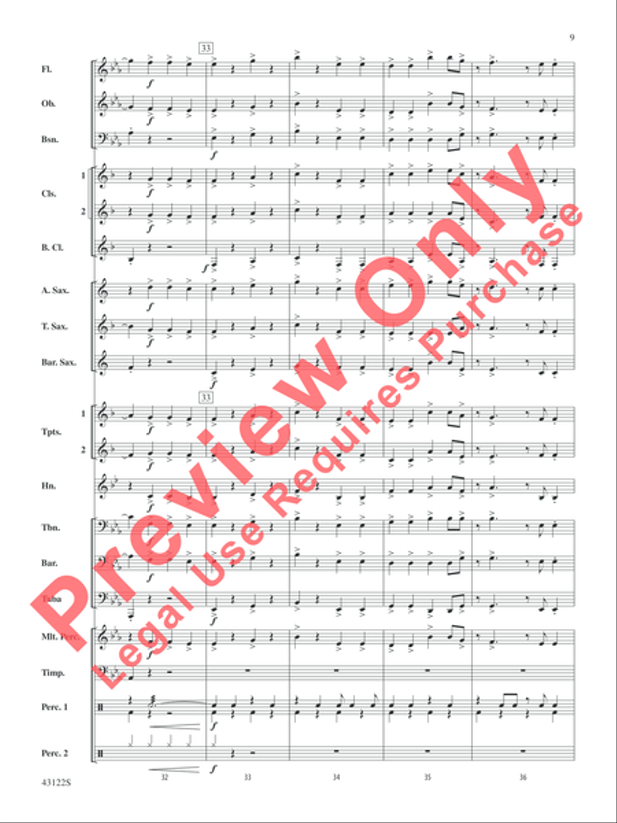 Clouds Concert Band scores gallery preview page 9