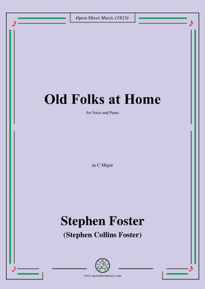 Book cover for S. Foster-Old Folks at Home,in C Major