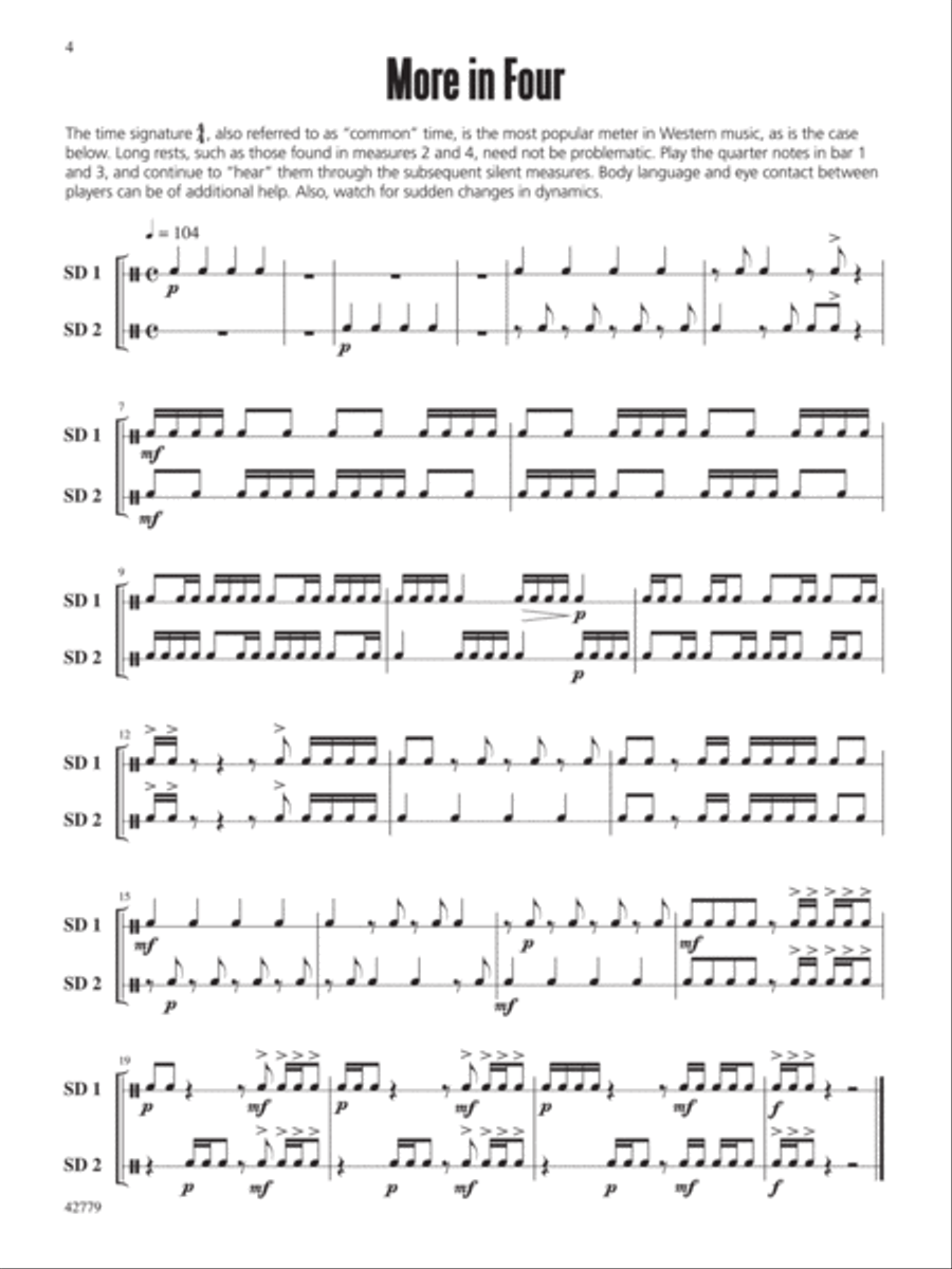 Dynamic Duets for Snare Drum Small Ensemble scores gallery preview page 9