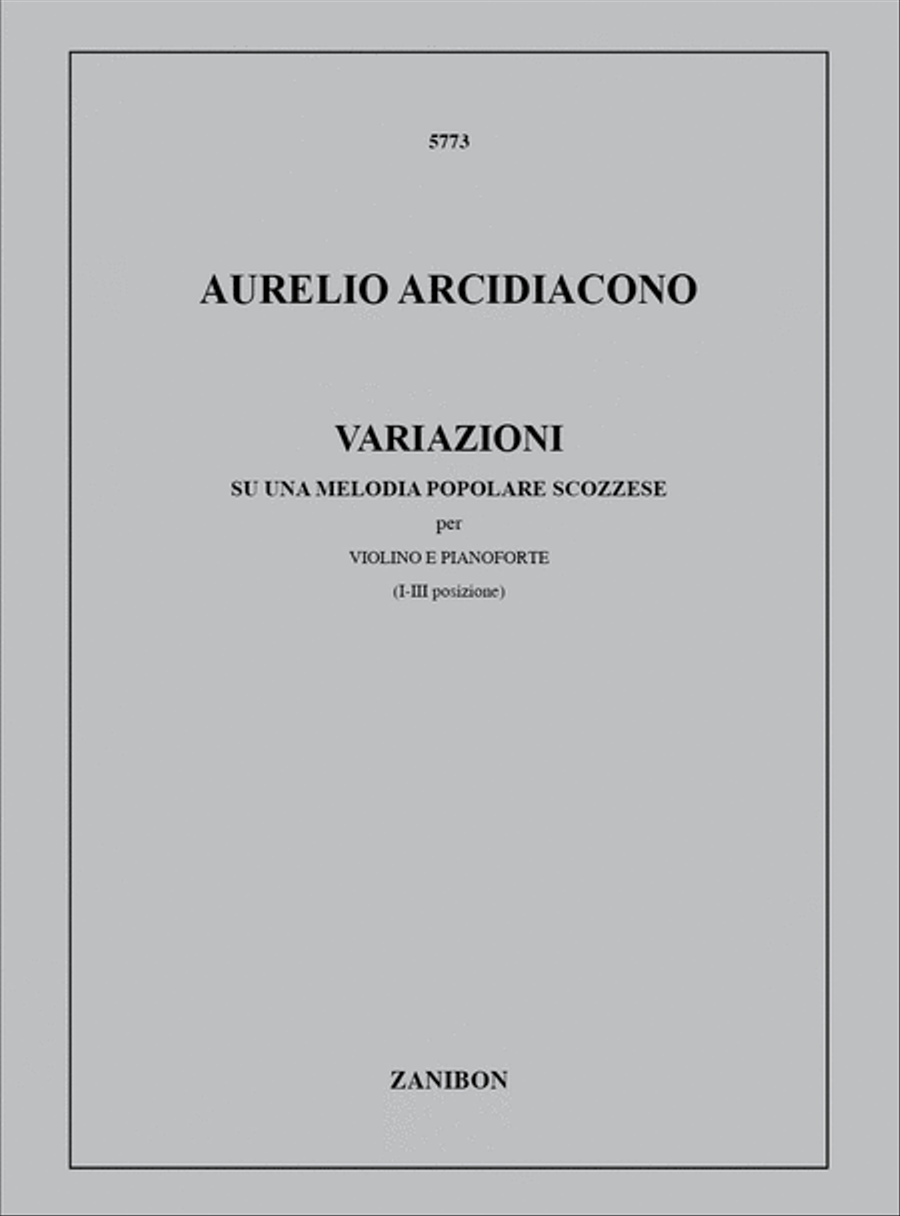 Variazioni su una melodia popolare scozzese Violin Solo scores gallery preview page 1