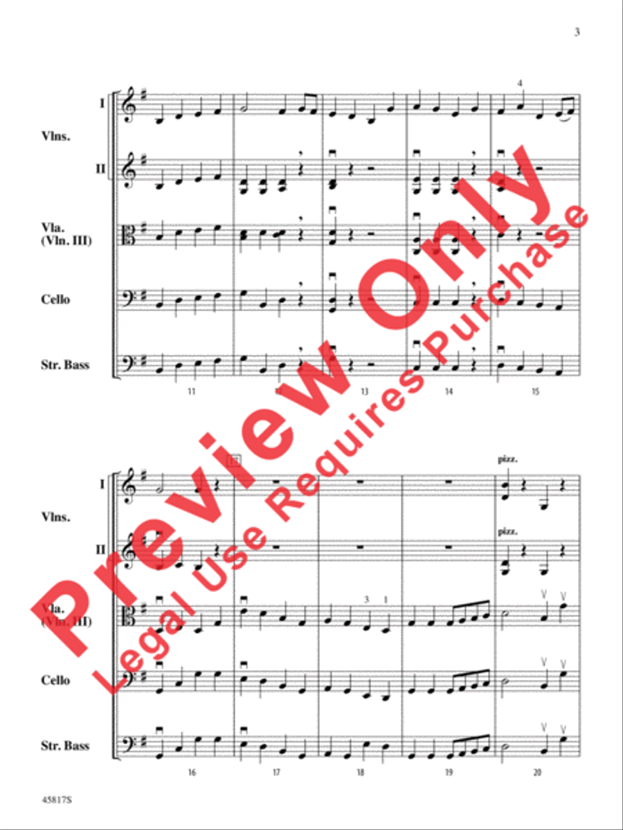 The Girl I Left Behind Me String Orchestra scores gallery preview page 3