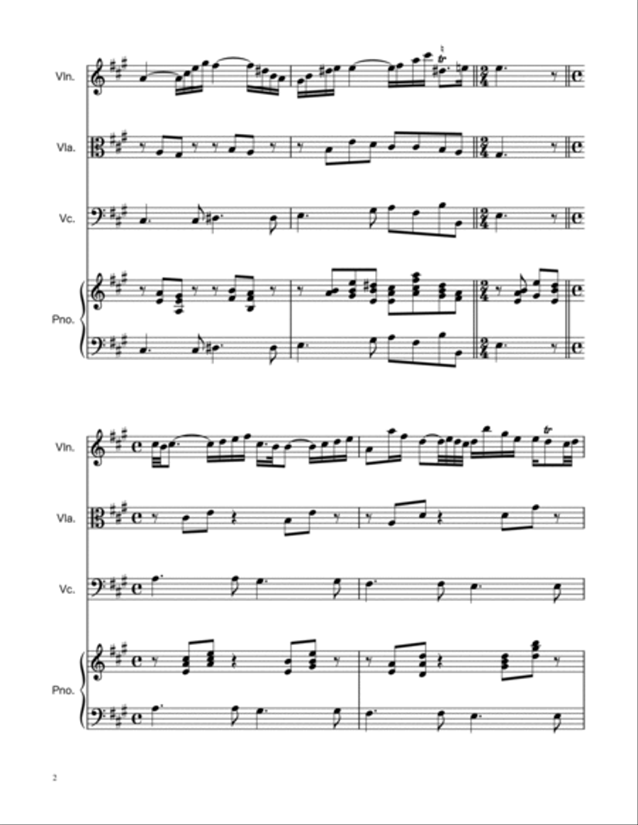 Arioso BWV 156 - String Trio w/Piano String Trio scores gallery preview page 2