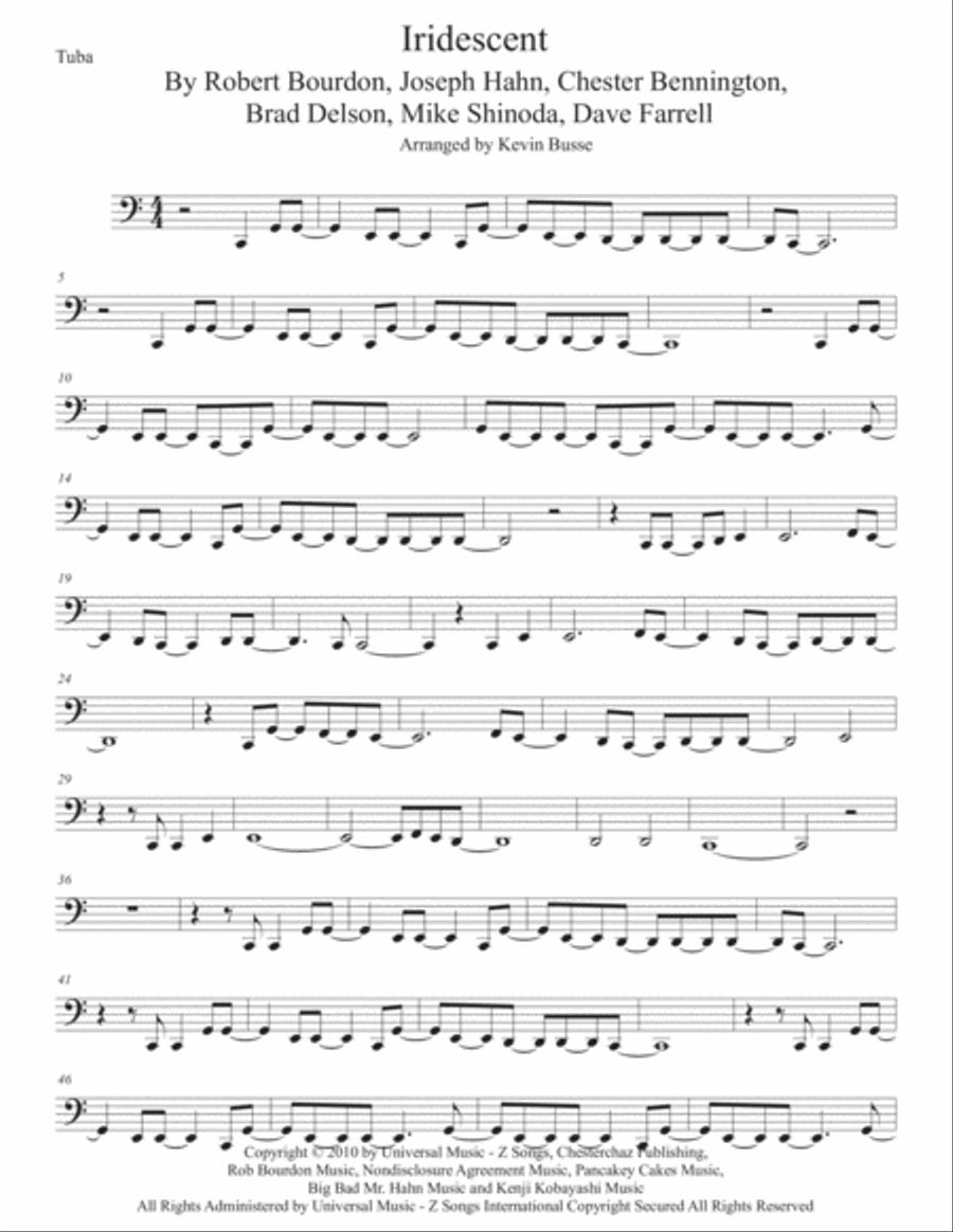 Iridescent Iridescent Tuba scores gallery preview page 1