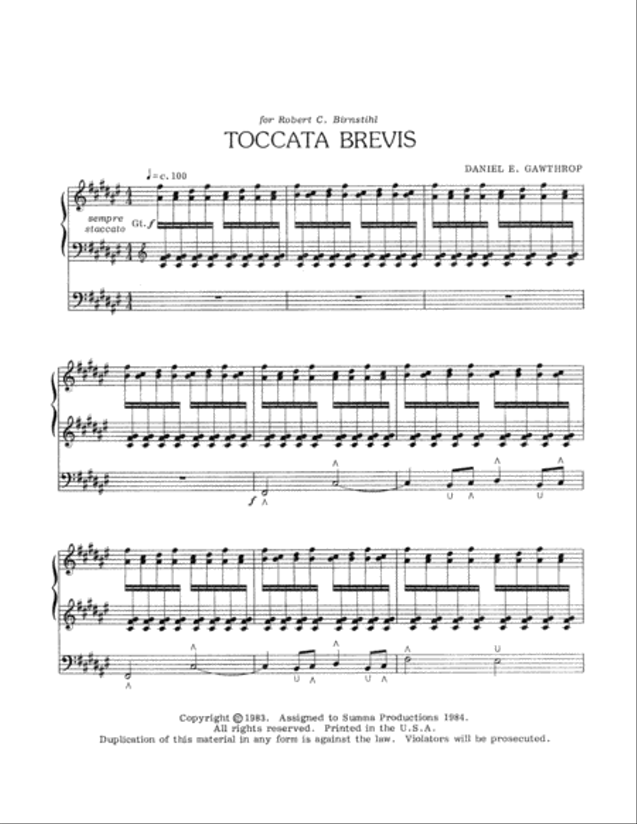 Toccata Brevis Organ Solo scores gallery preview page 2