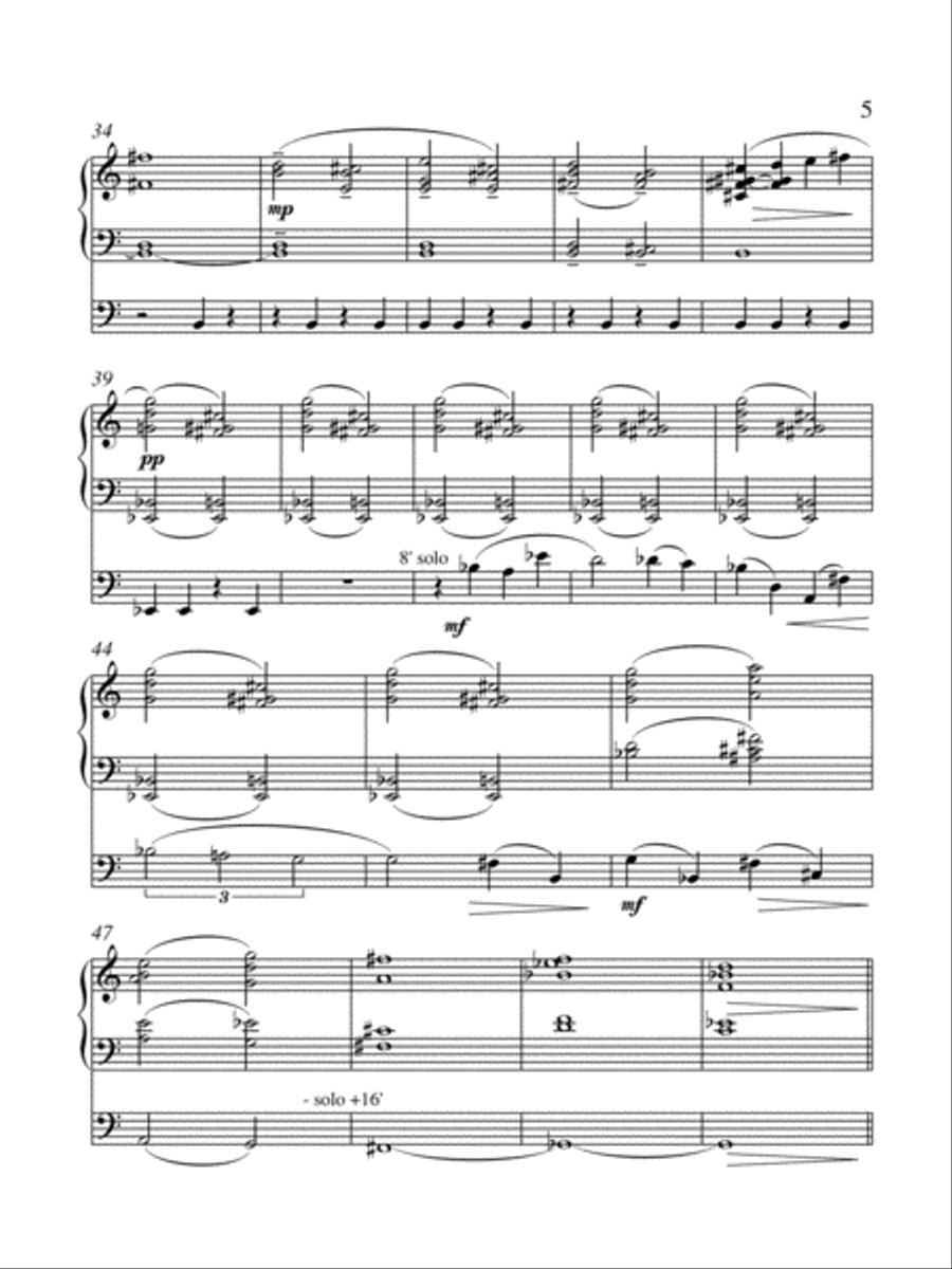 Triptych for Organ and Large Orchestra: Agape Organ scores gallery preview page 3