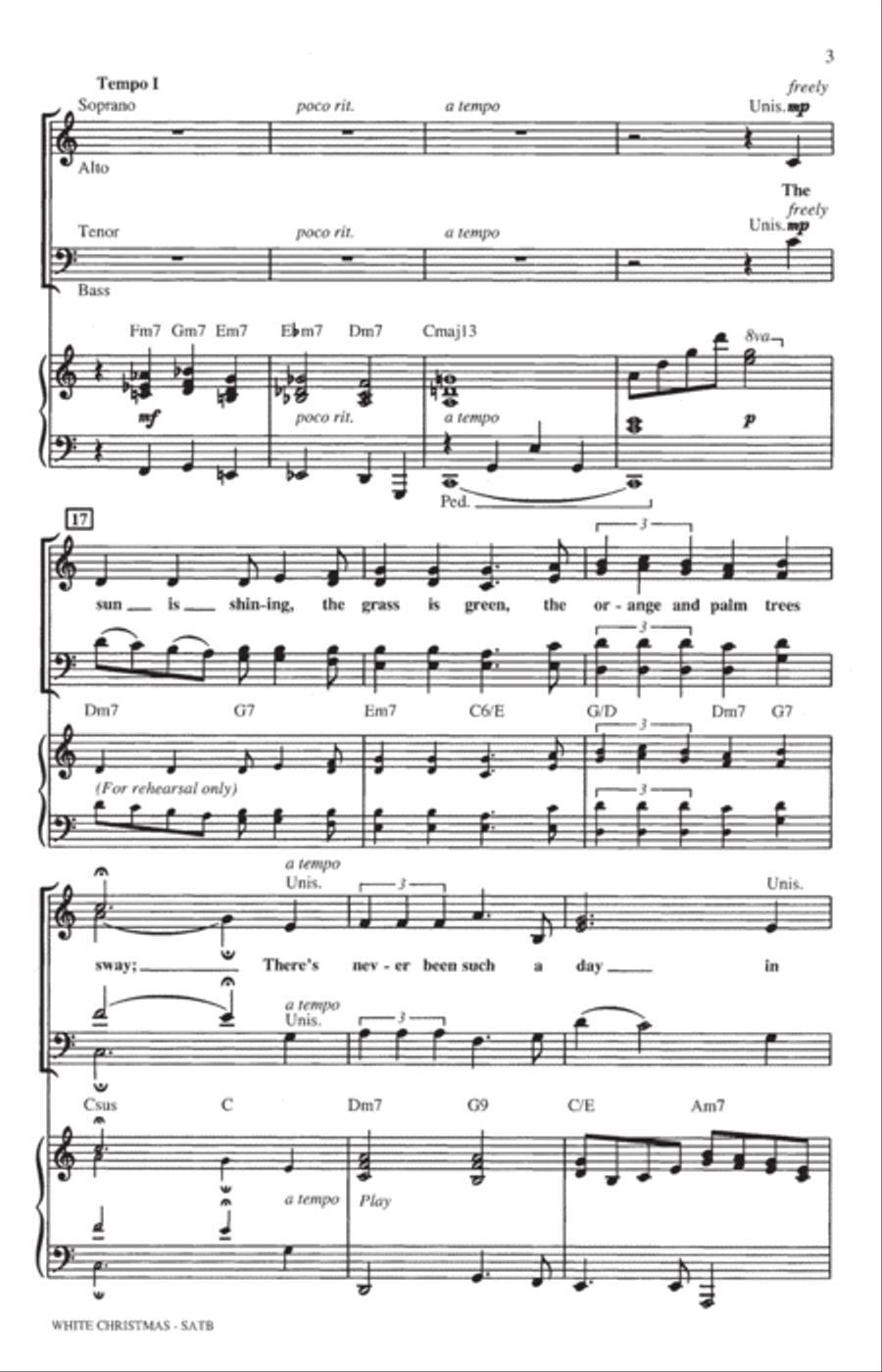 White Christmas (from Holiday Inn) (arr. Mac Huff) 4-Part scores gallery preview page 2