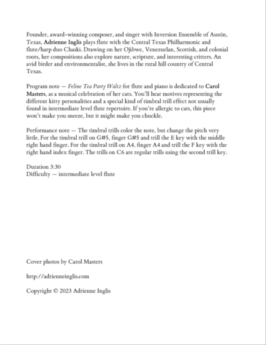 Feline Tea Party Waltz Chamber Music scores gallery preview page 2