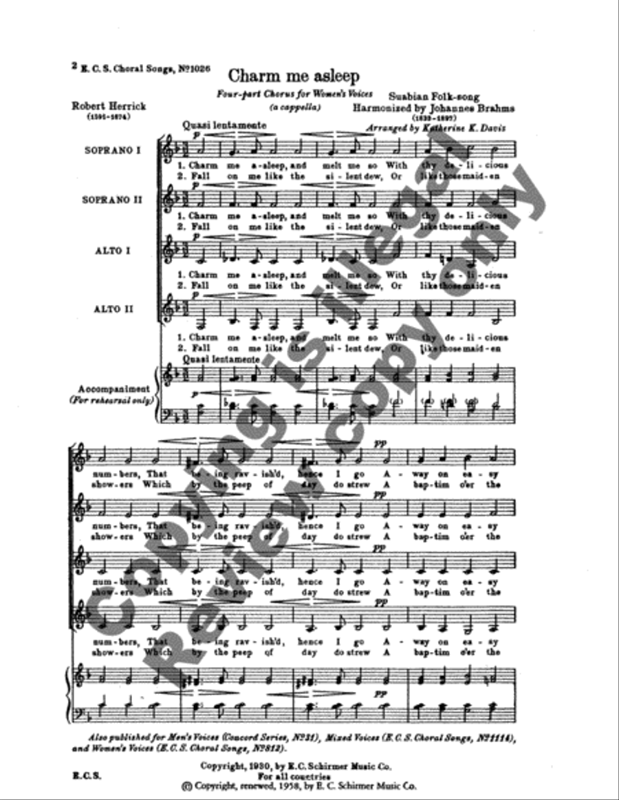 Charm Me Asleep Charm Me Asleep SSAA scores gallery preview page 4