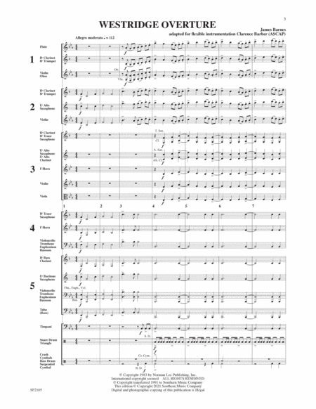 Westridge Overture - Full Score