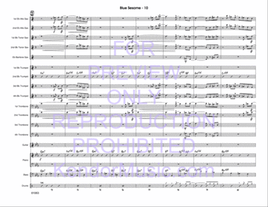 Blue Sesame Blue Sesame Jazz Ensemble scores gallery preview page 11