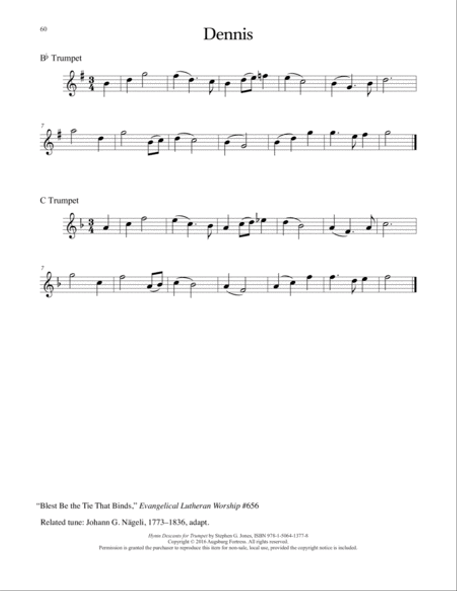 Hymn Descants for Trumpet C Trumpet scores gallery preview page 61