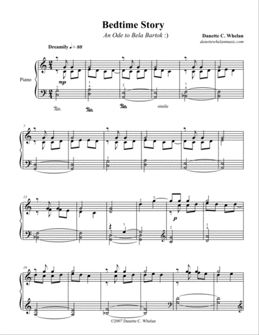 Bedtime Story Piano Method scores gallery preview page 1