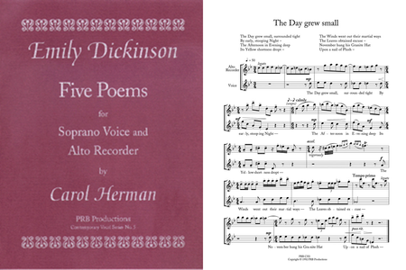 Five Emily Dickinson Poems (score and part)