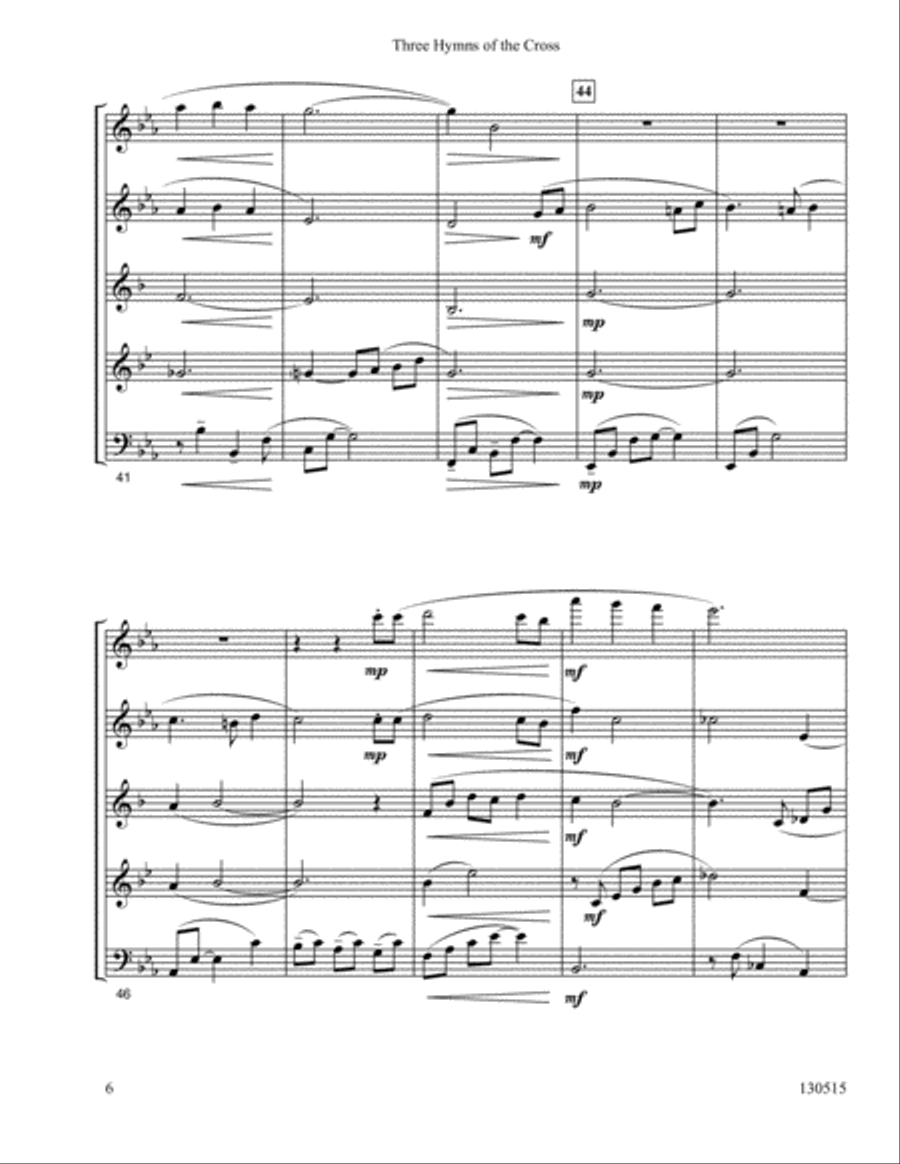 Three Hymns Of The Cross Three Hymns Of The Cross Woodwind Quintet scores gallery preview page 6
