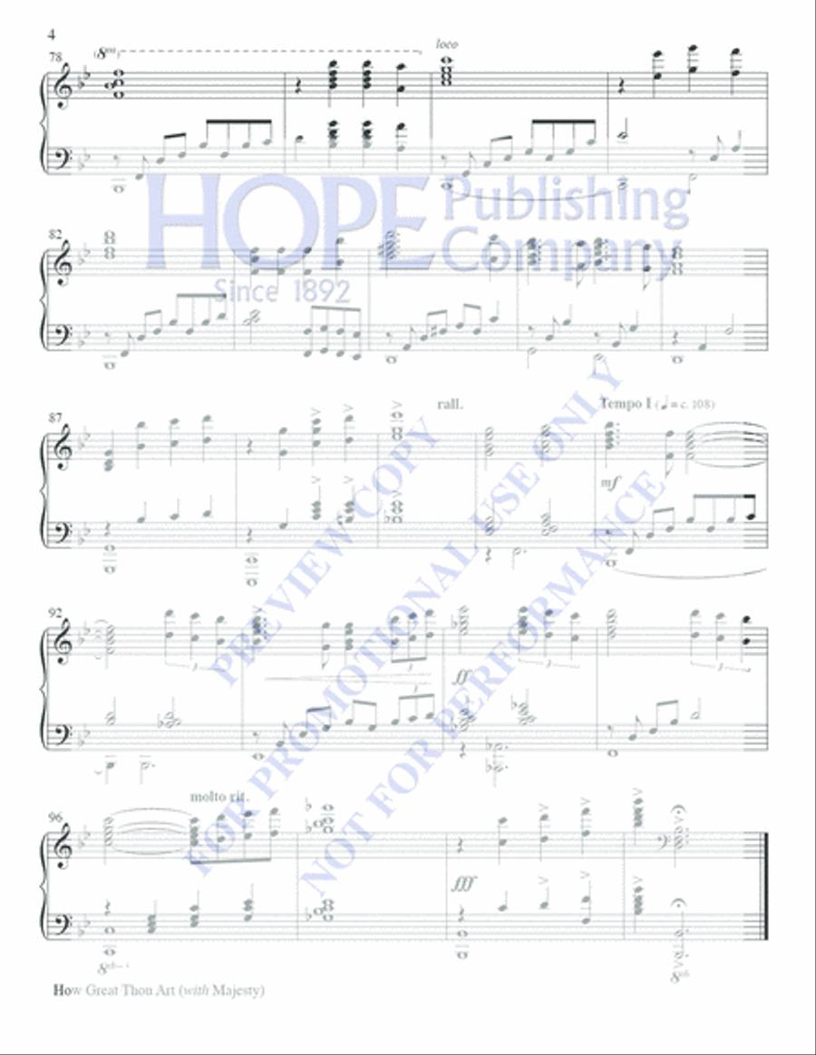 How Great Thou Art with Majesty Handbell Choir scores gallery preview page 12