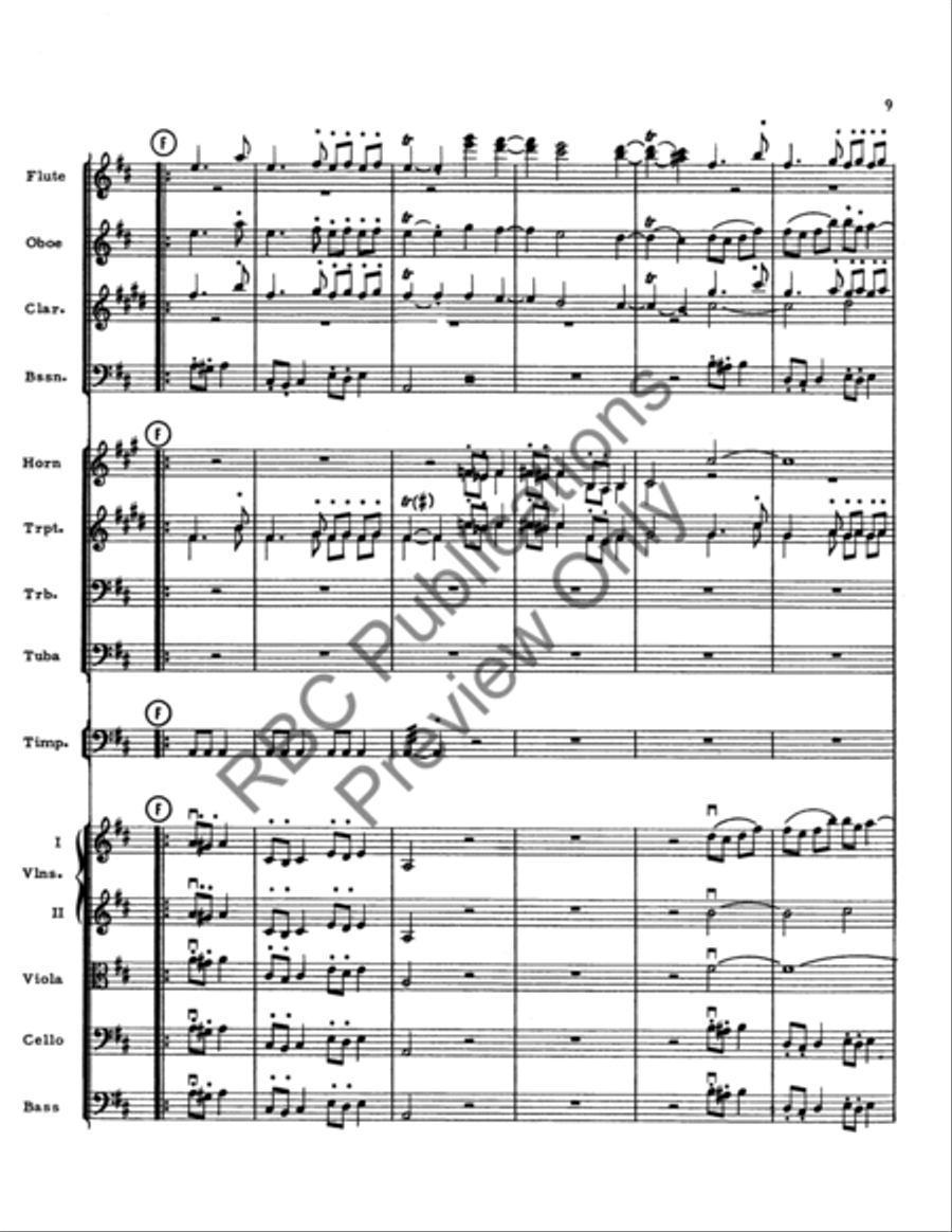 Gavotte One And Two Suite In D (Score) Full Orchestra scores gallery preview page 10