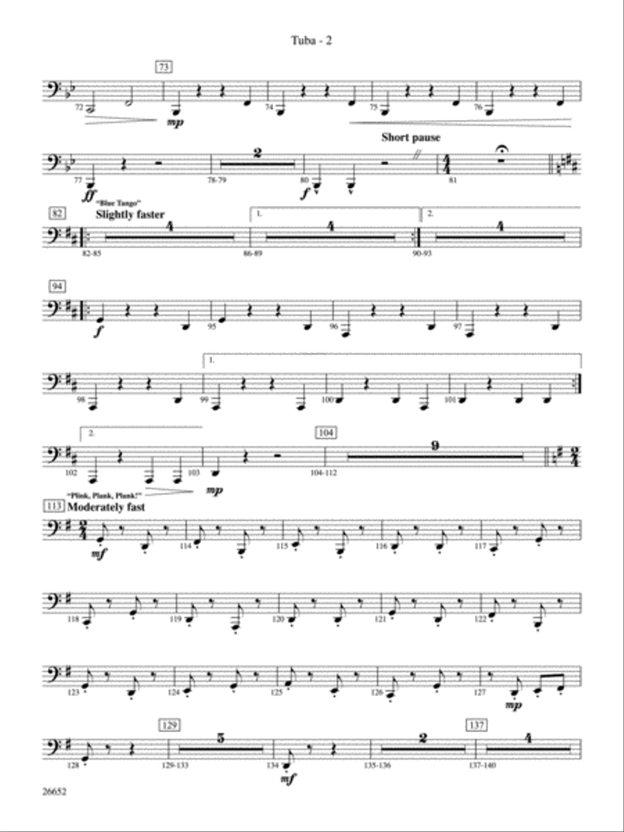 Leroy Anderson Favorites: Tuba Full Orchestra scores gallery preview page 2