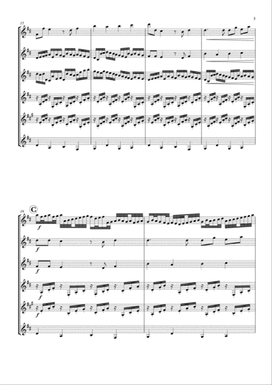 The Pachelbel Canon - Clarinet Quintet Clarinet Quintet scores gallery preview page 5