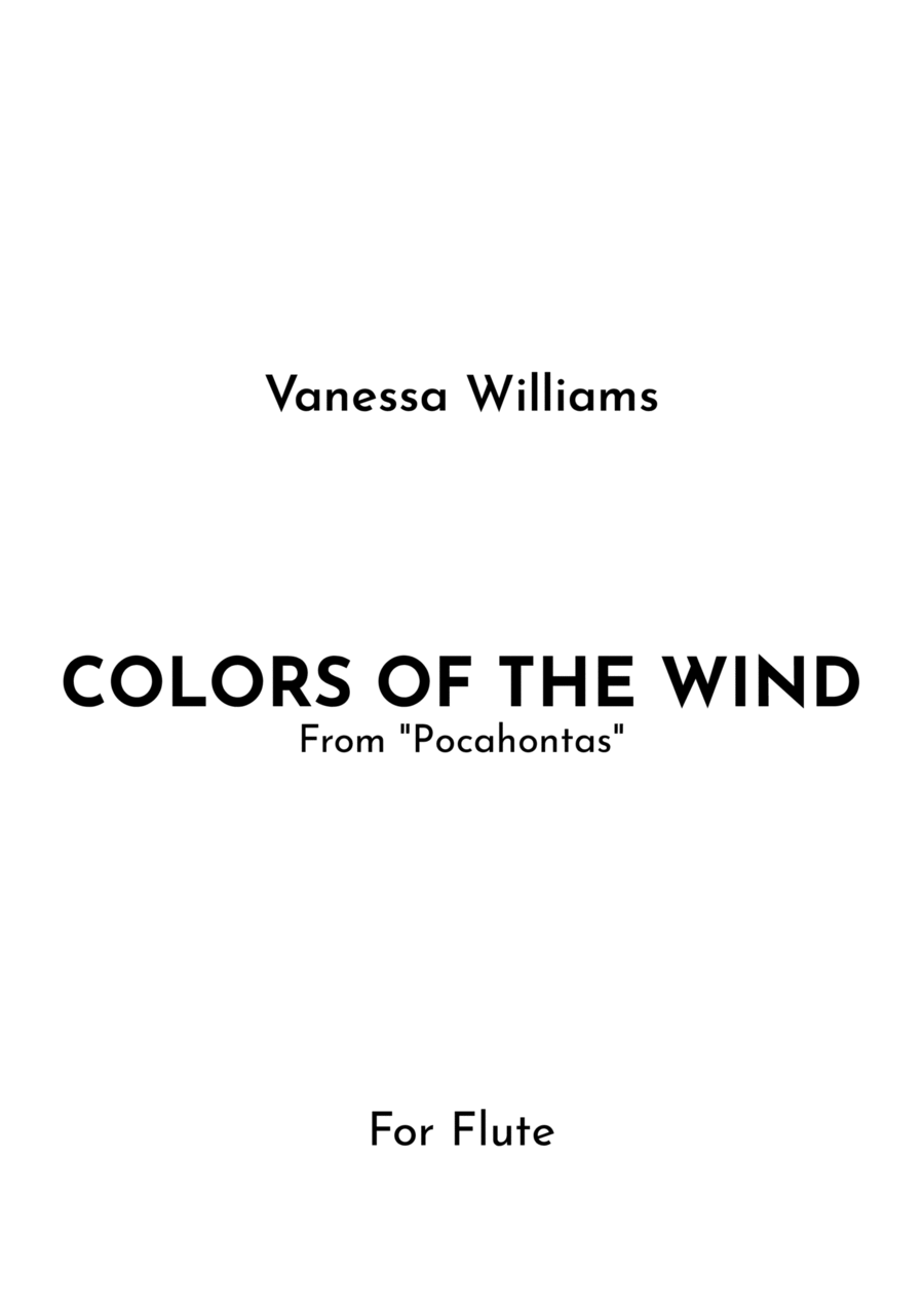 Colors Of The Wind Colors Of The Wind Flute Solo scores gallery preview page 1