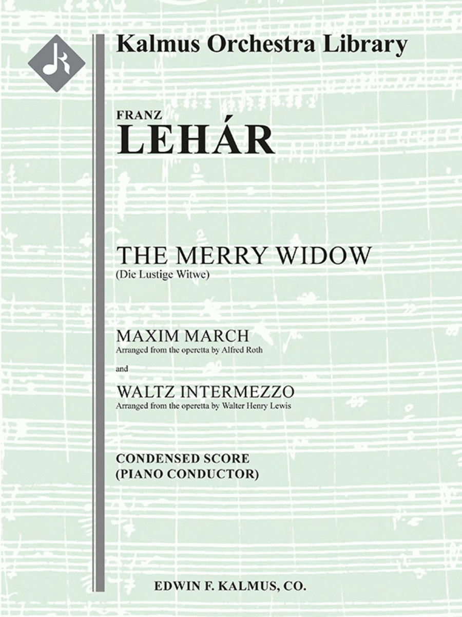 Die Lustige Witwe (The Merry Widow) -- Maxim March and Waltz Intermezzo Full Orchestra scores gallery preview page 1