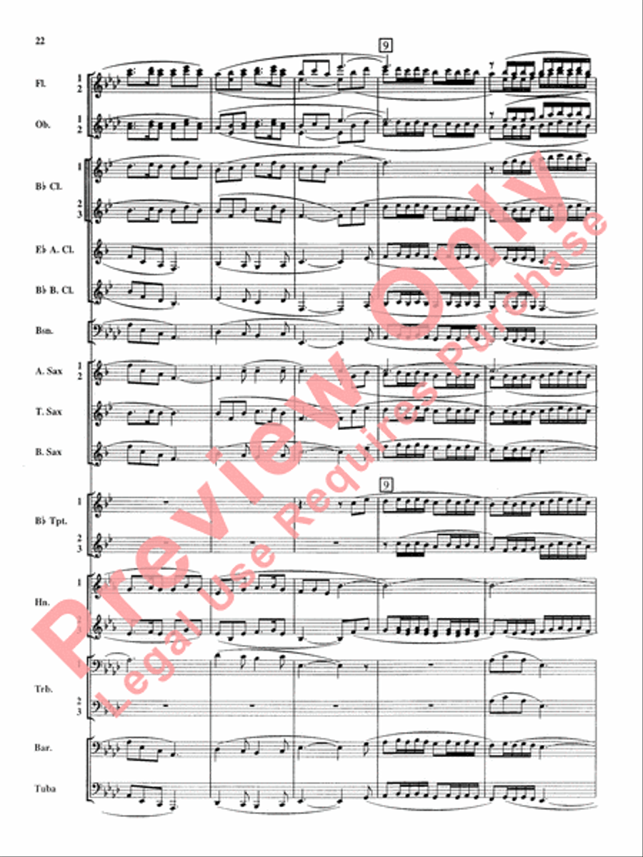Royal Fireworks Music Concert Band scores gallery preview page 23