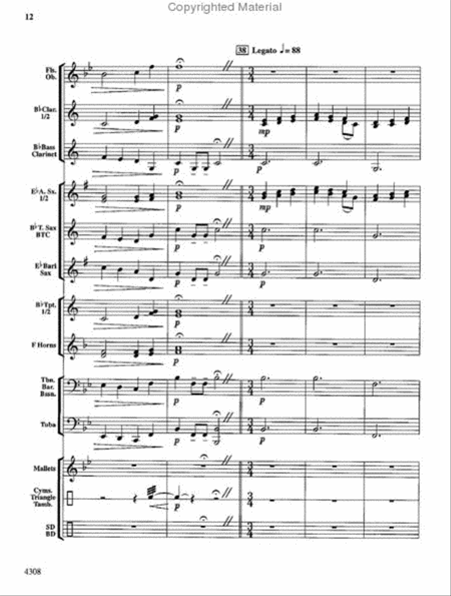 A Celebration Overture Concert Band scores gallery preview page 11
