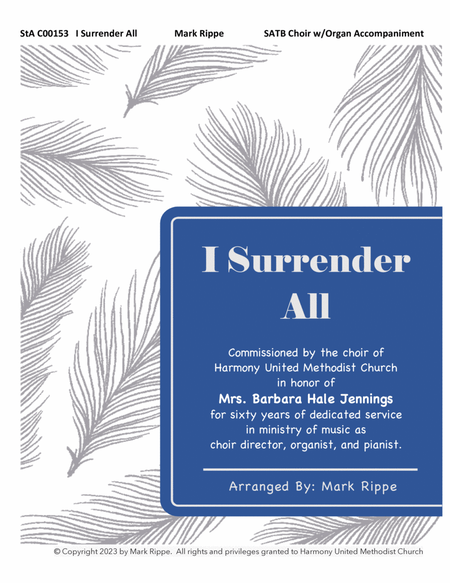 I Surrender All (StA C00153) image number null