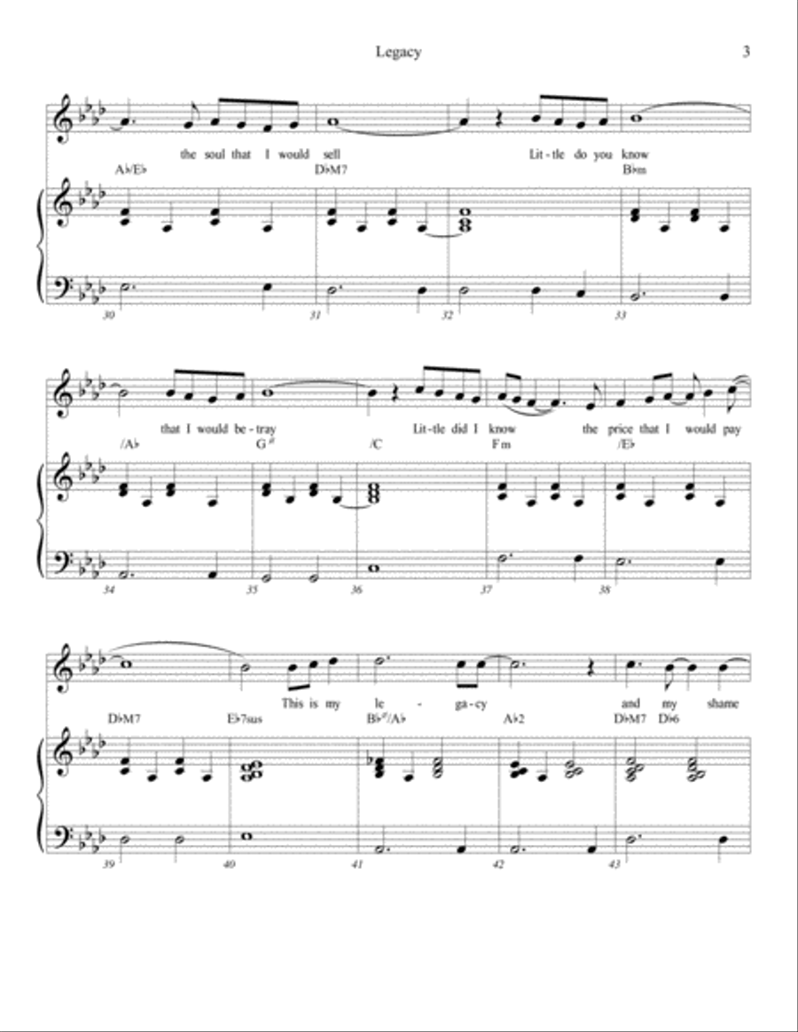 Legacy from the musical Ben & Jake Voice scores gallery preview page 3
