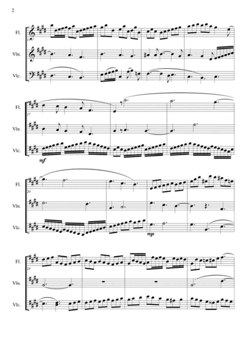 Trio in E Major For Flute Violin and Violoncello image number null