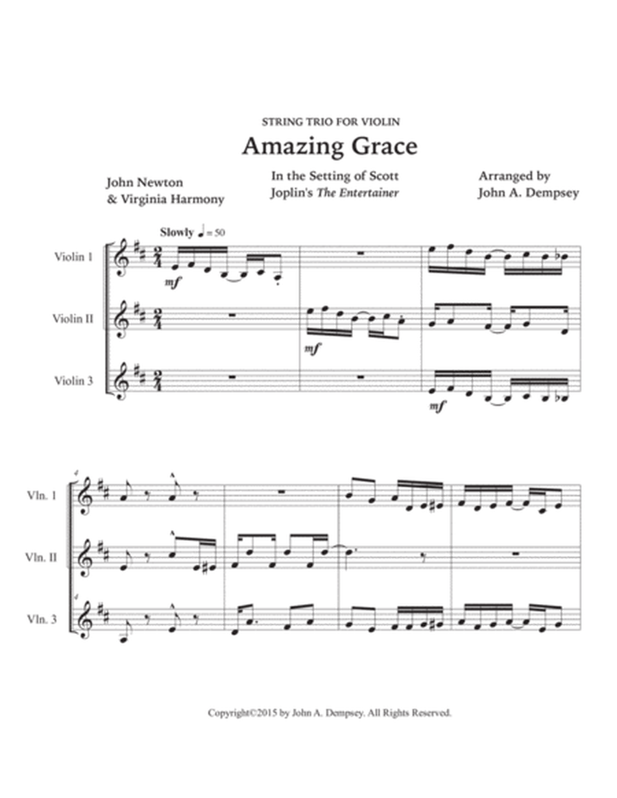 Amazing Grace / The Entertainer (Violin Trio) image number null