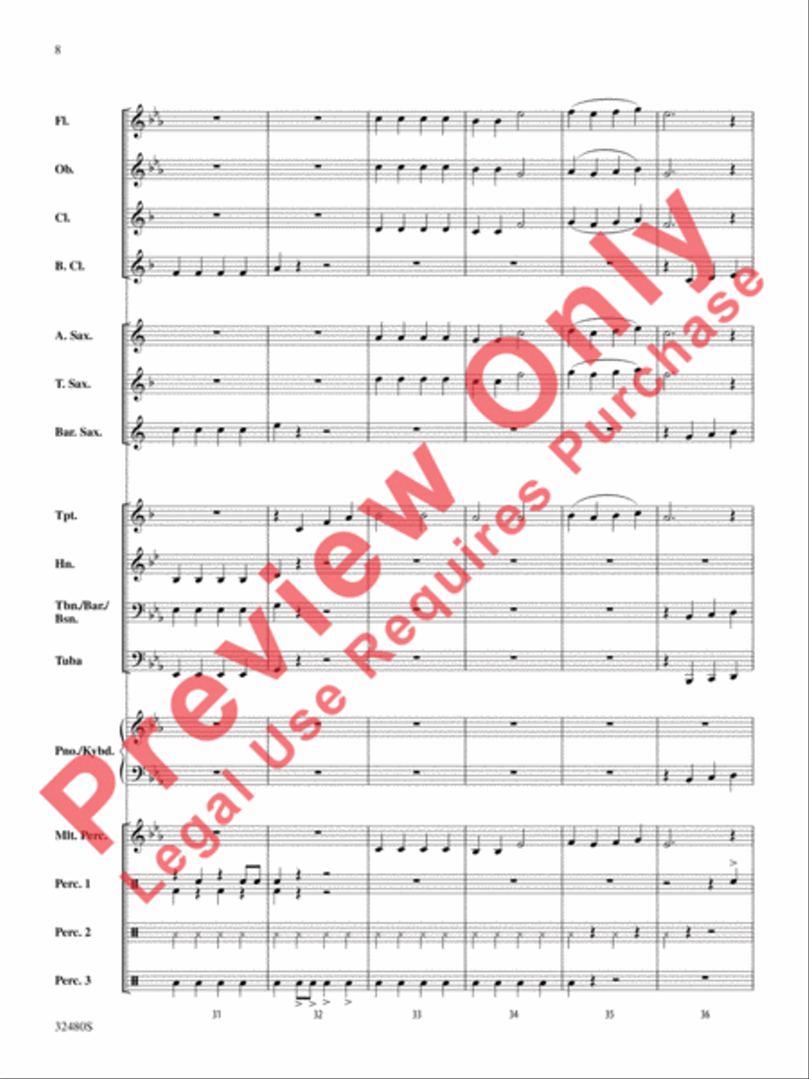 Rockin' Ol' St. Nick Concert Band scores gallery preview page 9