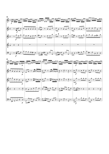 Aria: Ja, ja, Ich kann die Feinde schlagen from Cantata BWV 57 (arrangement for 5 recorders)