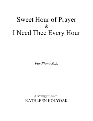 Book cover for Sweet Hour of Prayer & I Need Thee Every Hour (Piano) Arrangement by Kathleen Holyoak