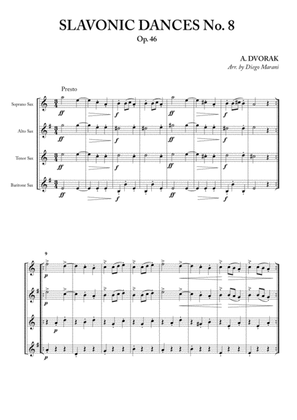 Slavonic Dances No. 8 Op. 46 for Saxophone Quartet