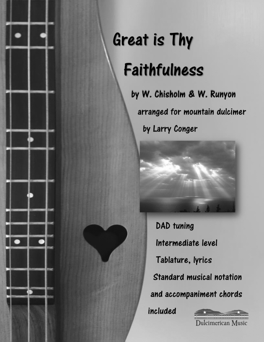 Great Is Thy Faithfulness Dulcimer scores gallery preview page 1