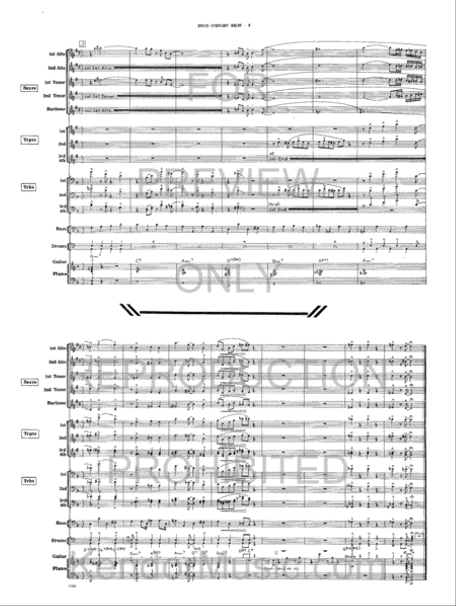 Basie-Straight Ahead (Educational Version - Simplified) Jazz Ensemble scores gallery preview page 9