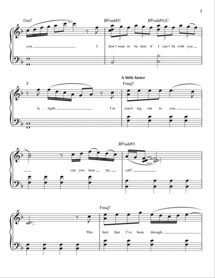 Lay Me Down Easy Piano scores gallery preview page 3