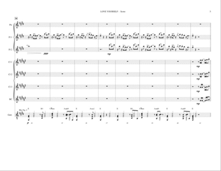 Love Yourself Small Ensemble scores gallery preview page 5