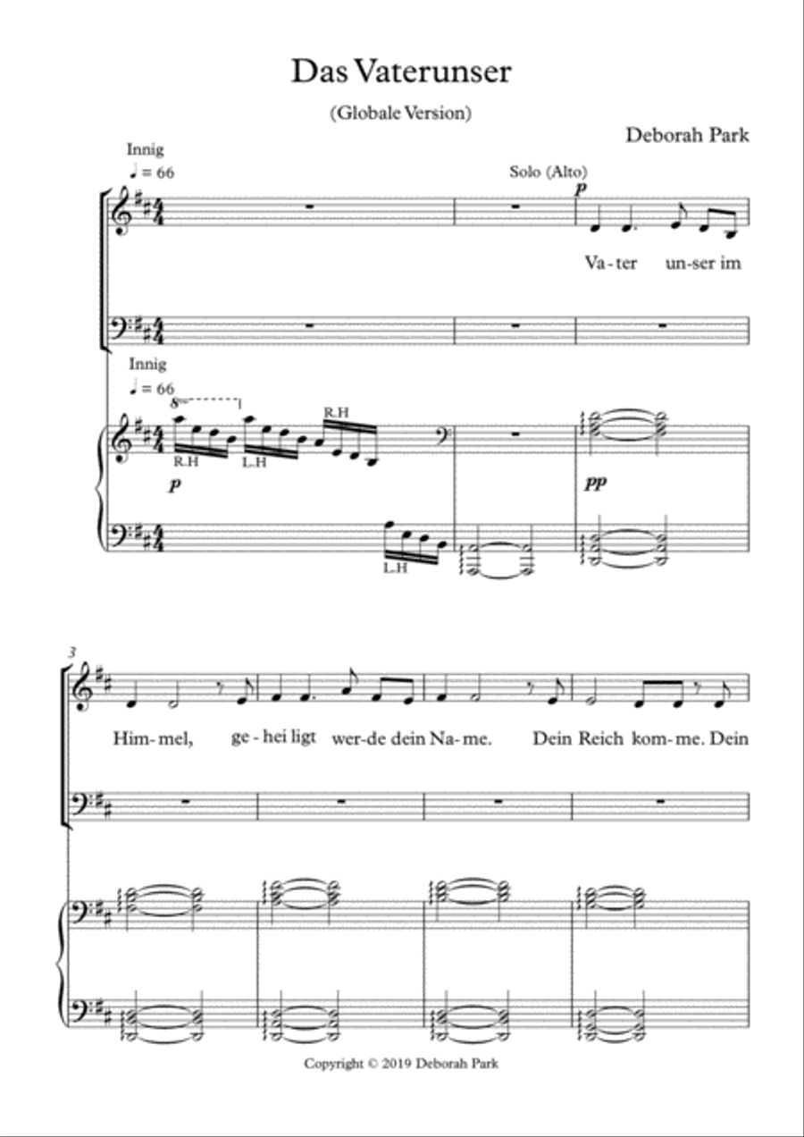 Das Vaterunser (Globale Version) 4-Part scores gallery preview page 1