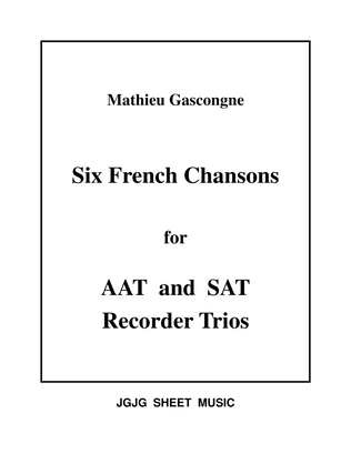 Book cover for Six French Chansons for AAT Recorder Trios